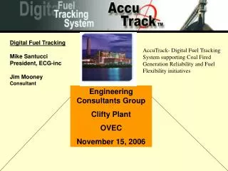 Engineering Consultants Group Clifty Plant OVEC November 15, 2006
