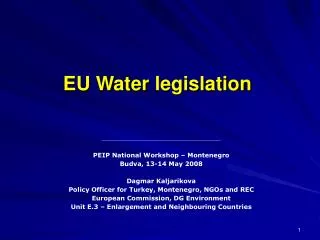 EU Water legislation