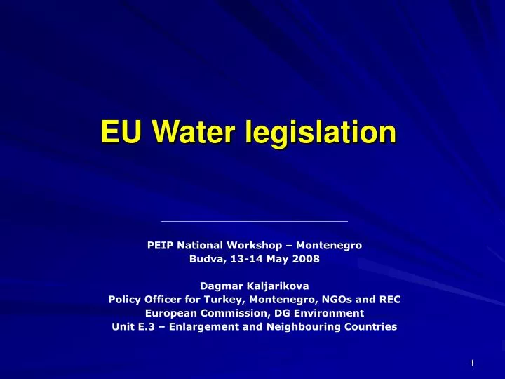 eu water legislation