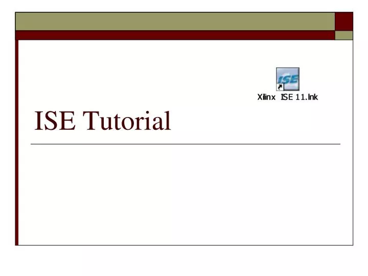 ise tutorial