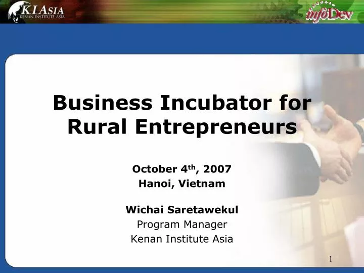 business incubator for rural entrepreneurs