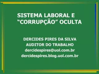 sistema laboral e corrup o oculta