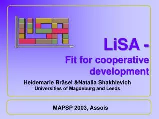LiSA - Fit for cooperative development