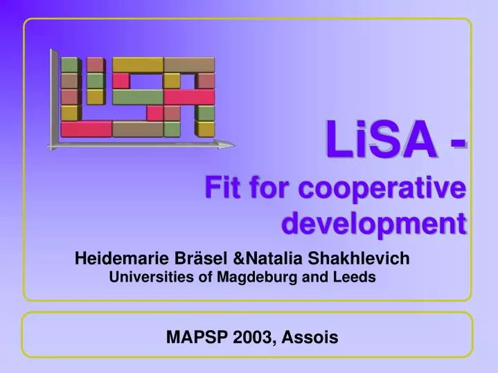 lisa fit for cooperative development