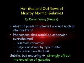 Hot Gas and Outflows of Nearby Normal Galaxies