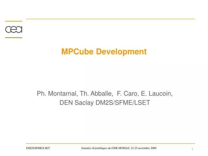 mpcube development