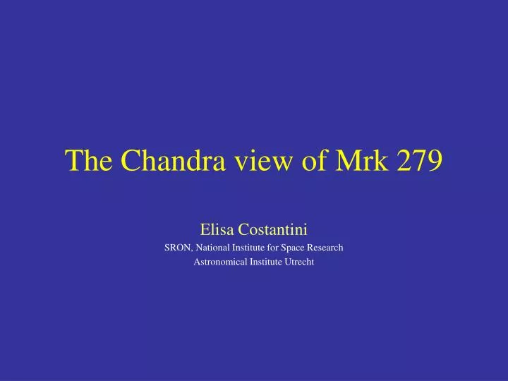 the chandra view of mrk 279