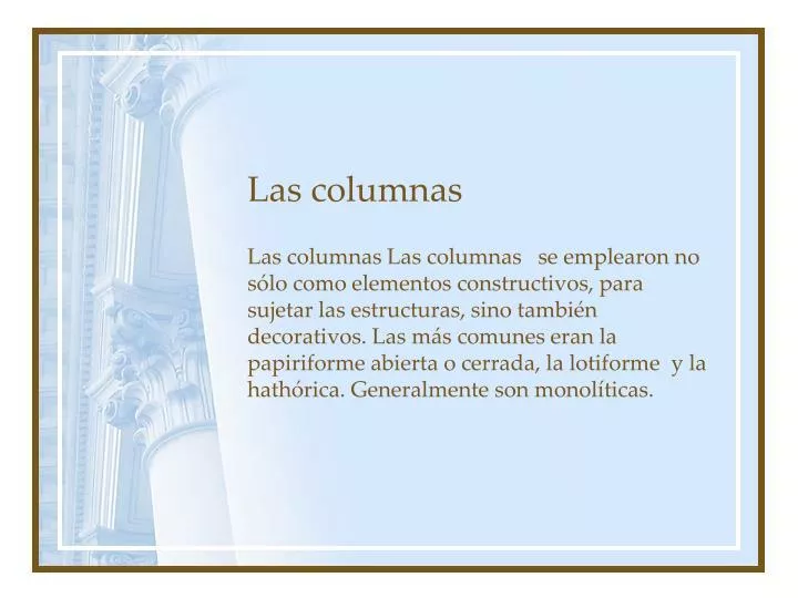 las columnas