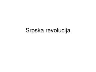 srpska revolucija