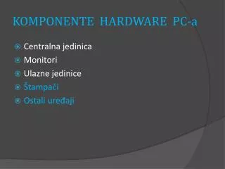 komponente hardware pc a