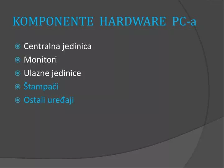 komponente hardware pc a
