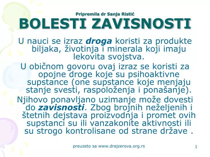 pripremila dr sanja risti bolesti zavisnosti