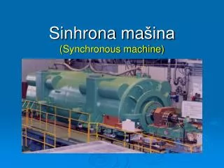 sinhrona ma ina synchronous machine