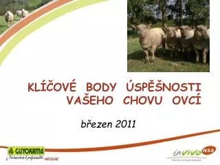 kl ov body sp nosti va eho chovu ovc