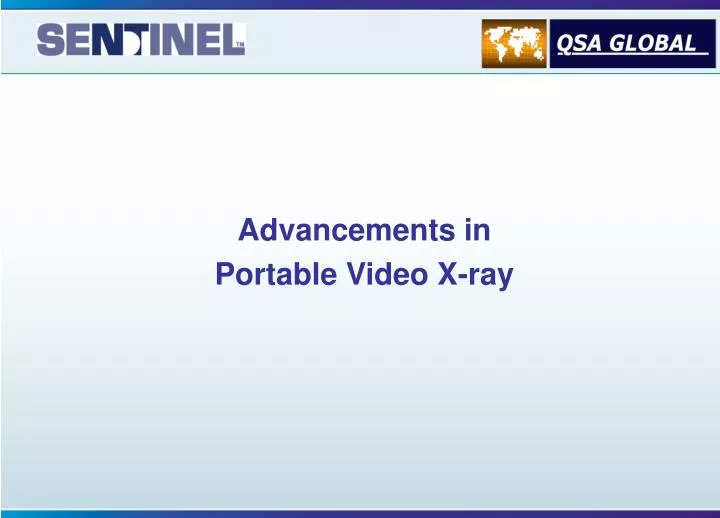 advancements in portable video x ray