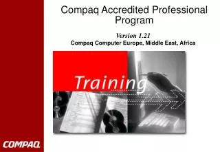 Compaq Accredited Professional Program