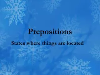 prepositions
