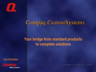 Compaq Custom Systems