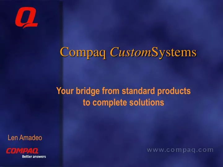 compaq custom systems