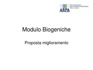 modulo biogeniche