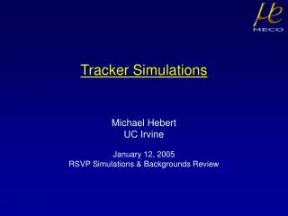 Tracker Simulations