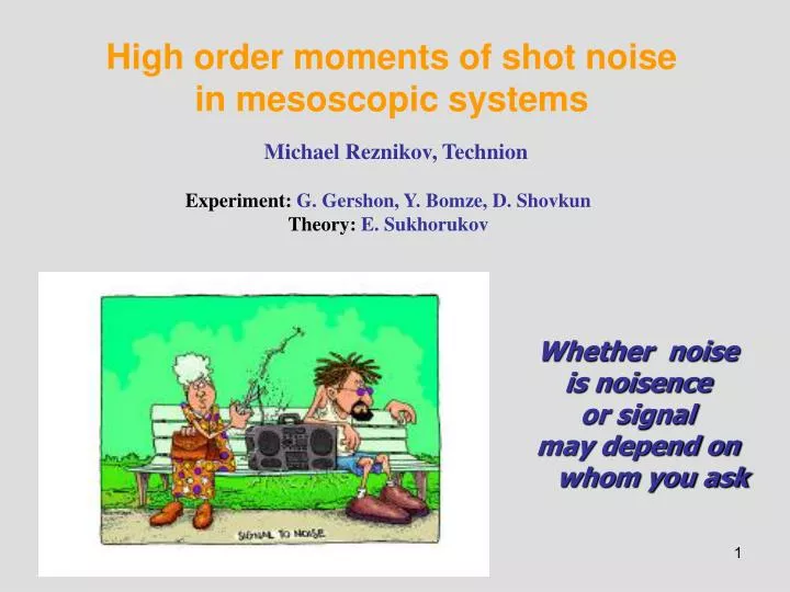high order moments of shot noise in mesoscopic systems