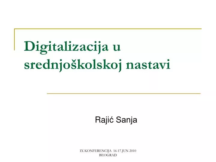 digitalizacija u sre d njo kolskoj nastavi