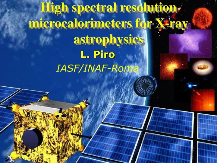 high spectral resolution microcalorimeters for x ray astrophysics
