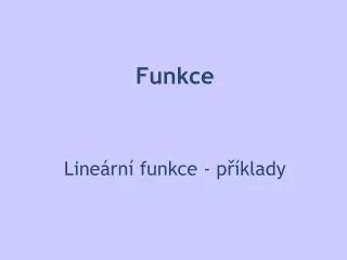 funkce