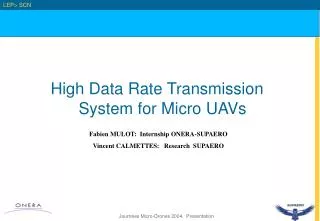 High Data Rate Transmission System for Micro UAVs