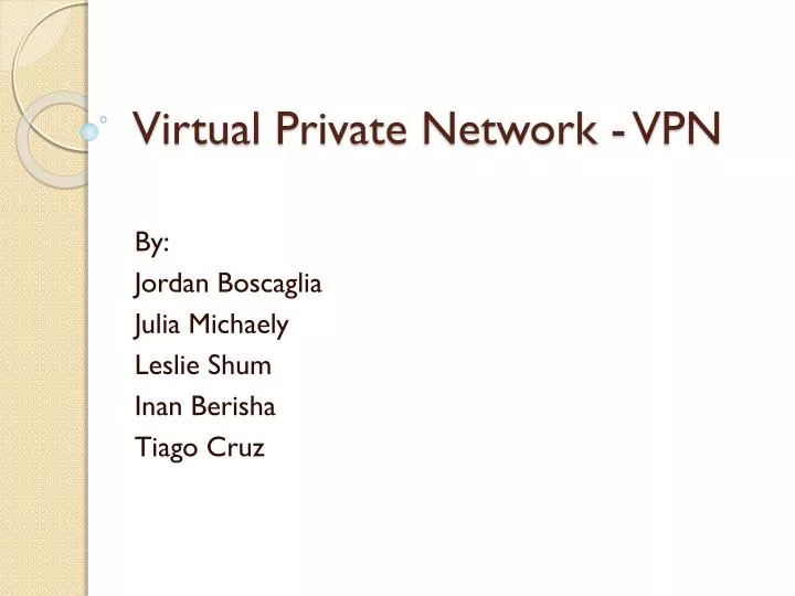 virtual private network vpn