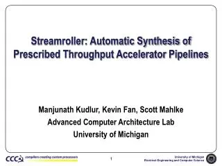 Streamroller: Automatic Synthesis of Prescribed Throughput Accelerator Pipelines
