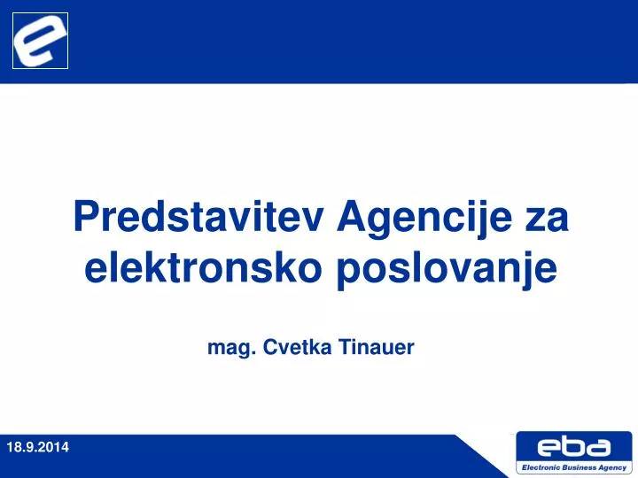 predstavitev agencije za elektronsko poslovanje
