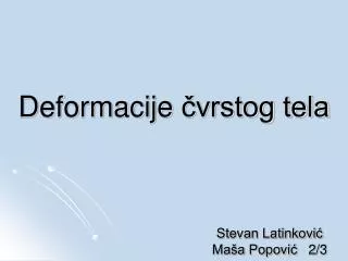 deformacije vrstog tela