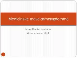 medicinske mave tarmsygdomme