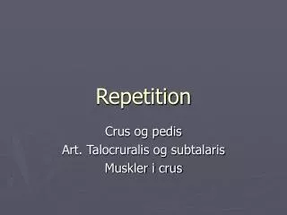repetition