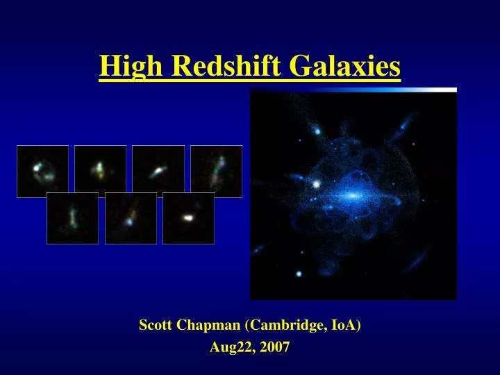 high redshift galaxies