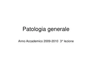 patologia generale