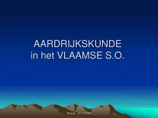 aardrijkskunde in het vlaamse s o