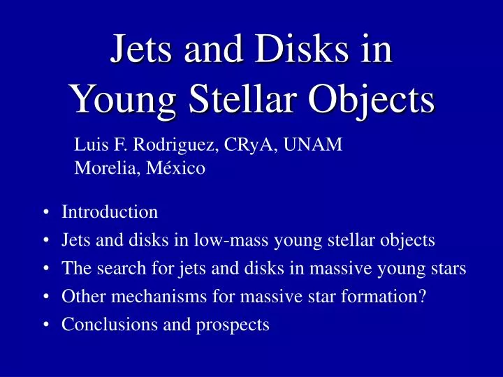 jets and disks in young stellar objects