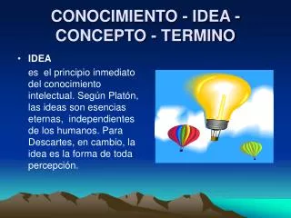 conocimiento idea concepto termino