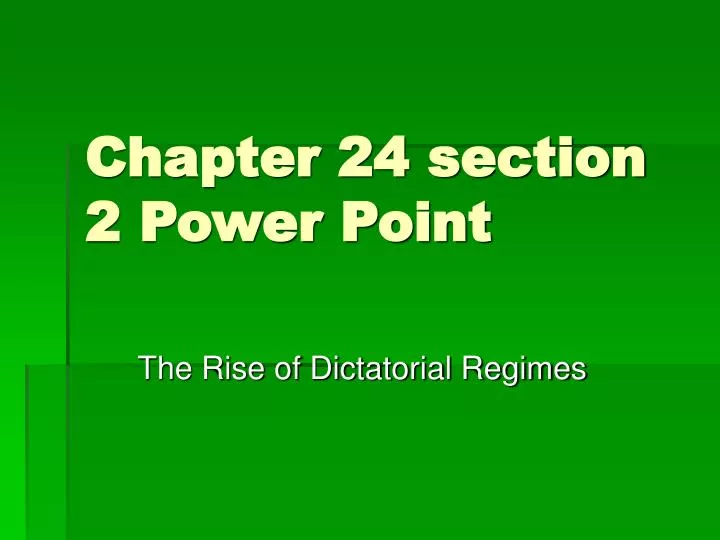 chapter 24 section 2 power point