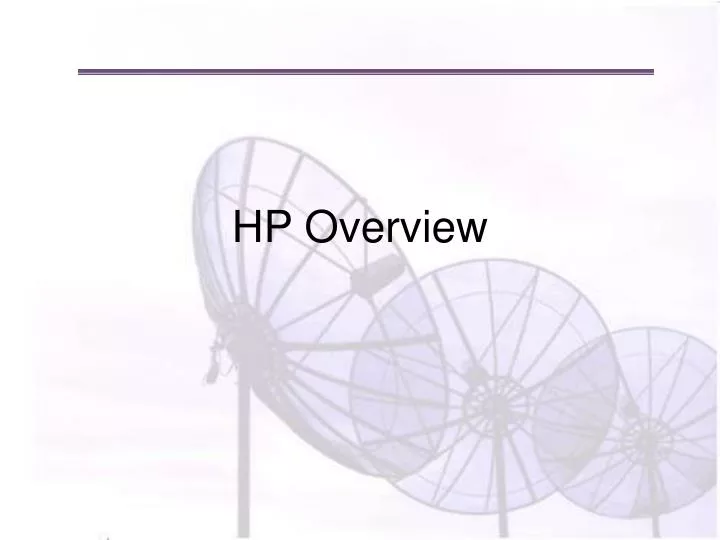 hp overview