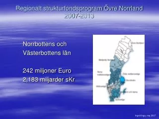 regionalt strukturfondsprogram vre norrland 2007 2013