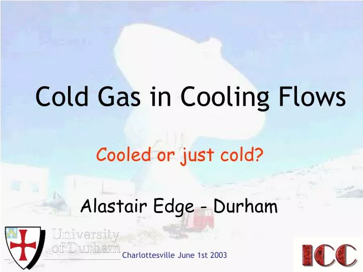 cold gas in cooling flows