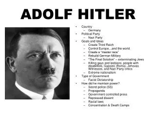 ADOLF HITLER