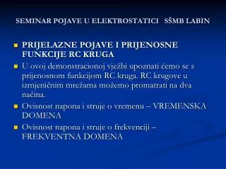 seminar pojave u elektrostatici s mb labin