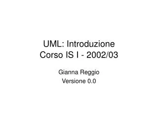 uml introduzione corso is i 2002 03