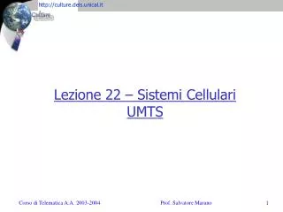 lezione 22 sistemi cellulari umts