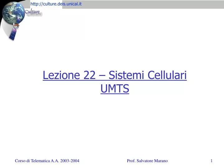 lezione 22 sistemi cellulari umts